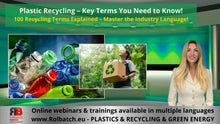 Carregar imagem no visualizador da galeria, Curso Online: Glossário da Indústria – 100 Termos Chave na Reciclagem de Plásticos – PLAS-INT-2003