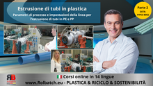 Carregar imagem no visualizador da galeria, Curso Online: Extrusão de Tubos Plásticos - Parâmetros de Processo e Configuração da Linha para Extrusão de Tubos de HDPE e PP (Parte 2) - EXTR-PIPES-8002