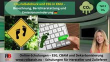Ladda upp bild till gallerivisning, Online Course: Carbon Footprint and ESG for SMEs – Calculation, Reporting and Emission Reduction – (DECAR-3301)
