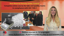 Load and play videos in gallery viewer, Raw Material Density Under Control – Complete Course for Labs &amp; Quality Teams - ISO 1183-1
