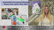 Carica e avvia il video nel visualizzatore di galleria, Corso online: Come acquistare responsabilmente prodotti in plastica riciclata (PCR, mPCR, plastica) – RECYCL-7003
