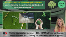Videó betöltése és lejátszása a galériamegjelenítőben: Online Course: Introduction to Carbon Footprint and ESG for SMEs – (DECAR-3300)
